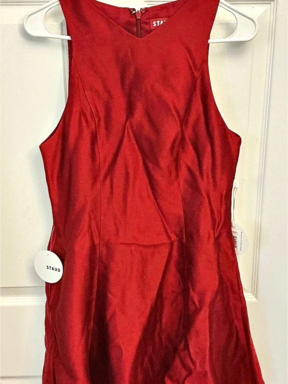 Staud Mini Heike Dress Mini Dress in Red Size 10 NWT